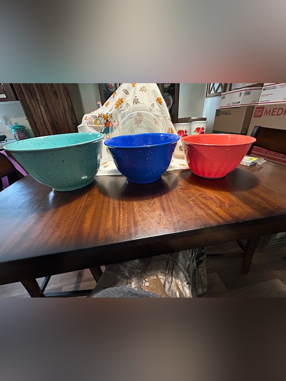 PIONEER WOMAN SPECKLED MELAMINE MIXING BOWLS 6 piece